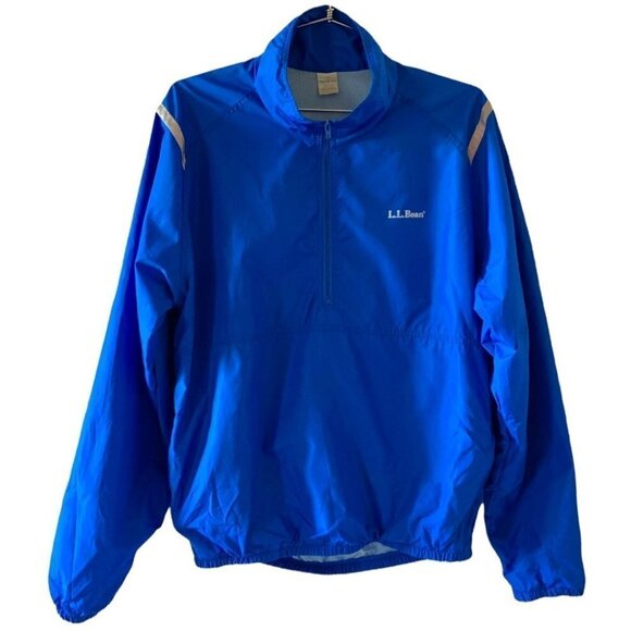 L.L BEAN WINDBREAKER BLUE JACKET VINTAGE COAT LIGHTWEIGHT UNISEX WOMEN  MEDIUM - Picture 8 of 8